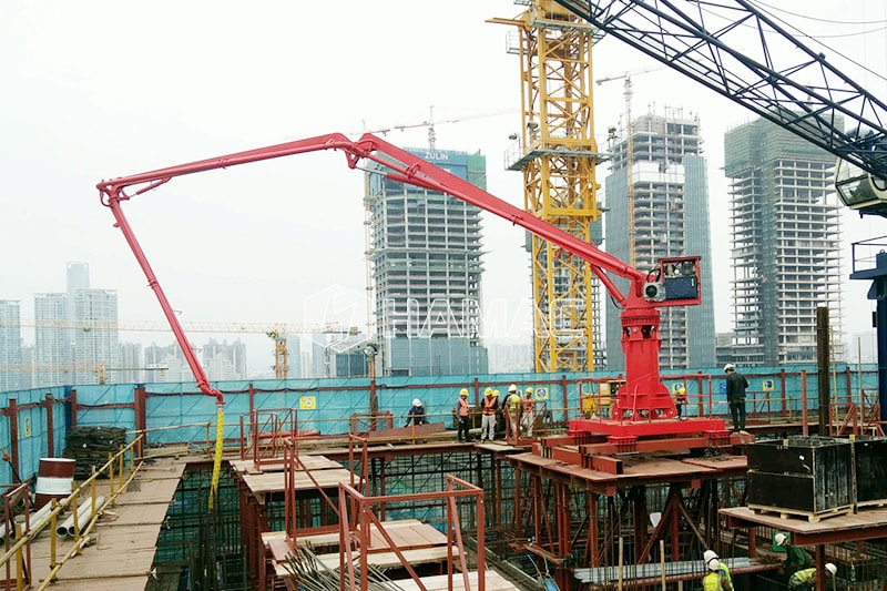 Flèche de placement de béton stationnaire en Chine