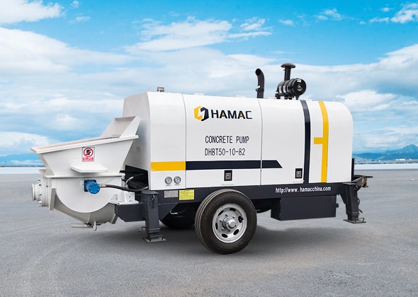 Pompe à béton sur remorque