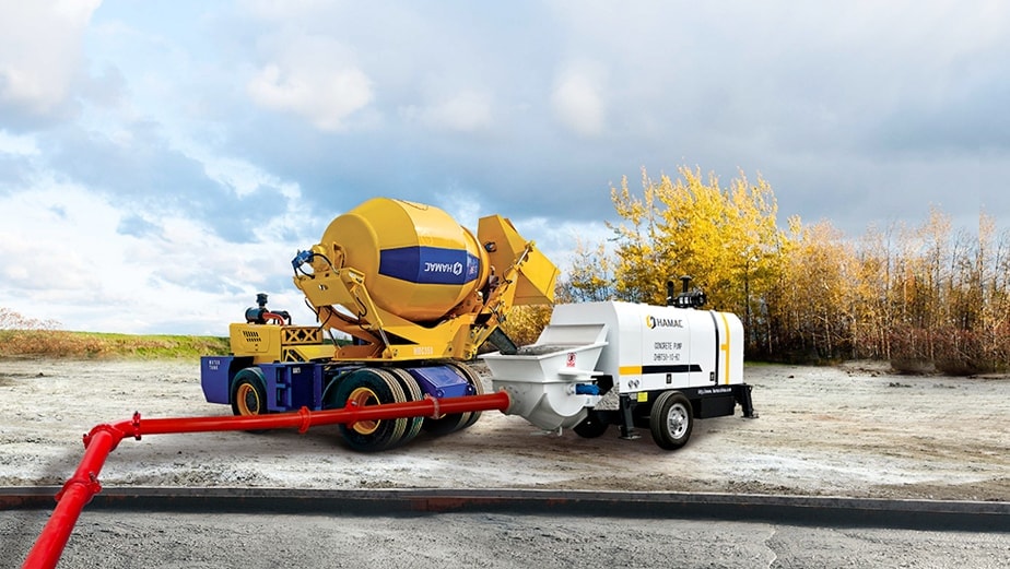 Mélange et pompage de béton sur site