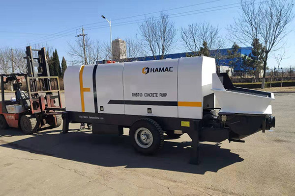 Pompe à béton à moteur diesel DHBT60 au Timor oriental